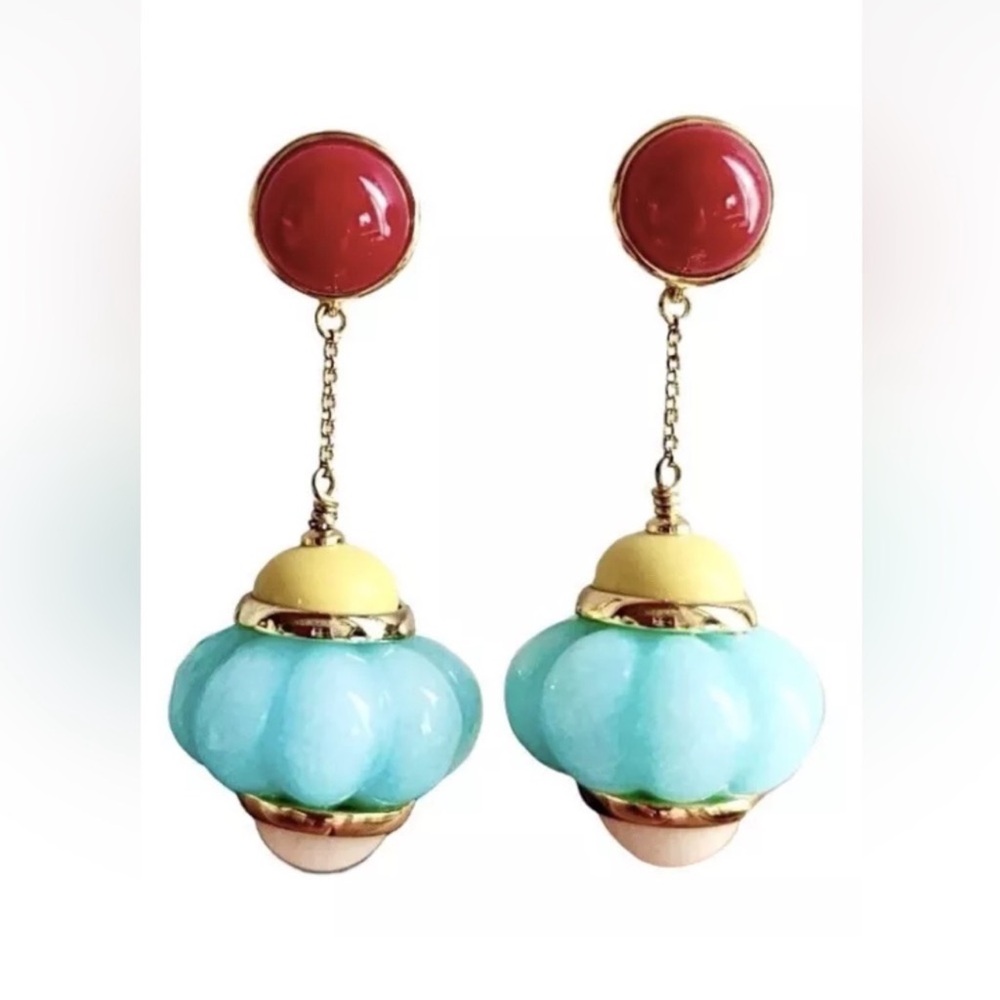 KATE SPADE Confection Linear Drop Earrings - Multi Blue - WBRUH218